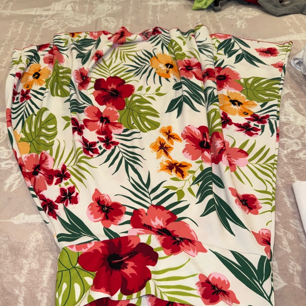 Floral Tropical Print Skirt